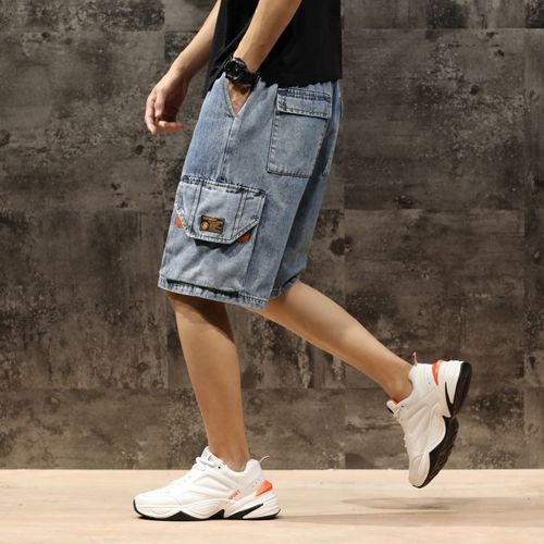 Denim Cargo Shorts